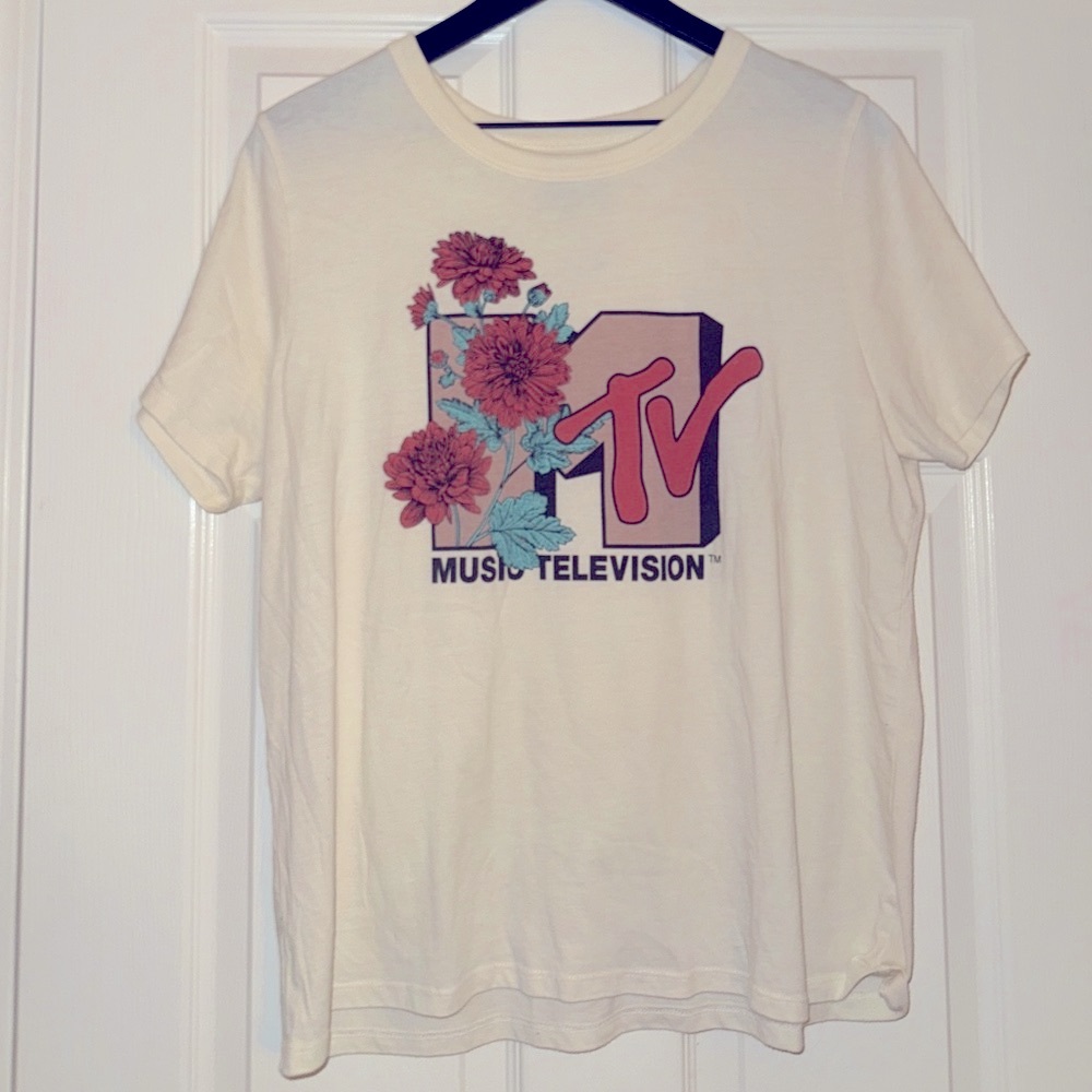 MTV Floral Logo Tee